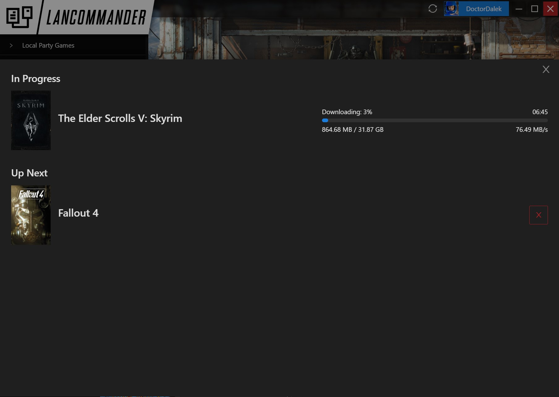 Launcher Download Queue